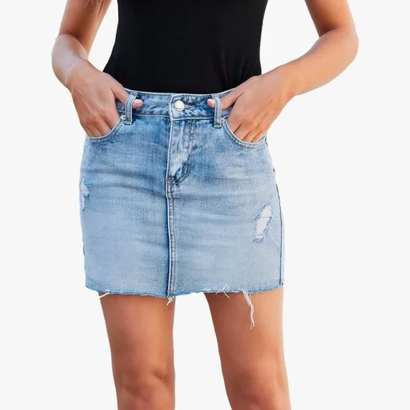 New worn denim skirt from amazon - Picture 1 of 4